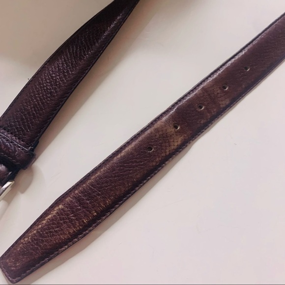 Coach Handcrafted Tumbled Cowhide Mocha Brown Belt women’s 36” - Picture 4 of 10